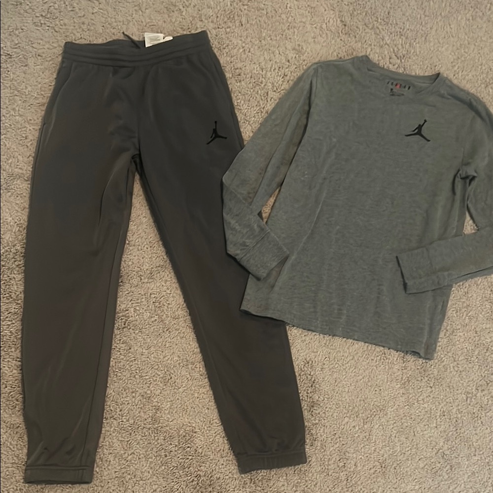 Jordan Charcoal and Gray Tracksuit